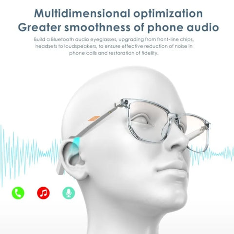 Bluetooth 5.0 smart glasses intelligente  Eyewear TWS music headset can be customized prescription lens photochromic lens