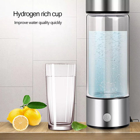 Hydrogen Generator Water Cup Filter Ionizer Maker Hydrogen-Rich Water Portable Super Antioxidants ORP Hydrogen Bottle 420ml