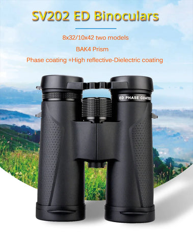 SVBONY SV202 8X32/8x42/10X50/10x42 ED long range Binoculars + Adapter for Bird Watching,Stargazing,camping,travel,astronomy