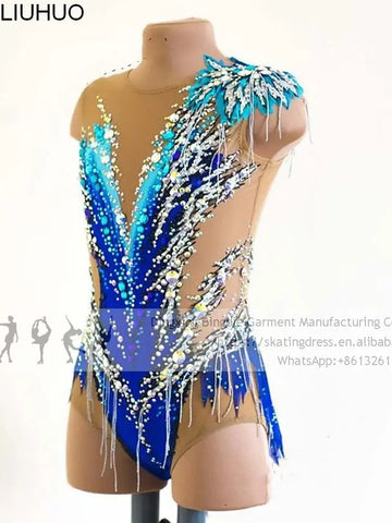 Ice Skating Dress Girls Women Rhythmic Gymnastics Leotards Competition Performance Dance Adult Dresses New Design Costumes