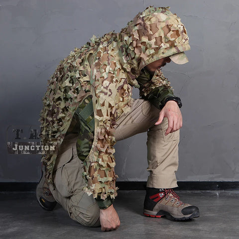 Emerson Tactical Assault Ghillie Suit 3D Lightweight Camouflage Painting Jungle Woodland Birdwatching Poncho Hunting Clothing