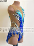 Ice Skating Dress Girls Women Rhythmic Gymnastics Leotards Competition Performance Dance Adult Dresses New Design Costumes