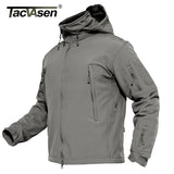 TACVASEN Winter Soft shell Water Resistant Fleece Lined Jackets Mens Hiking Tactical Waterproof Jacket Coat Clothing Windbreaker