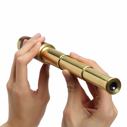 Pirates of The Caribbean 25x30 Telescopio Monocular Telescope Optics Spyglass Nautical Brass Maritime Outdoor Camping Genuine