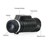 SVBONY SV42 Monocular Telescope Built-in Compass Rangefinder, 8x42 Monocular Compact Monocular, Single Hand Focus for Birdwatch