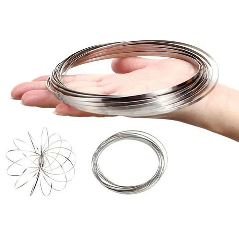 Colorful Spinner Stainless Steel Flow Toy Amazing Flowing Arm Ring