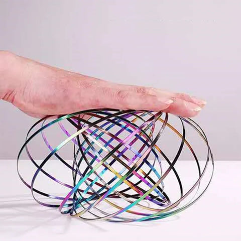 Colorful Spinner Stainless Steel Flow Toy Amazing Flowing Arm Ring