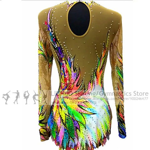 Ice Skating Dress Girls Pink Rhythmic gymnastics leotard Children Teens competition dress ballroom costumes for women