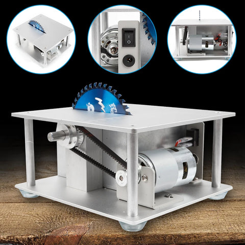 Mini Precision Table Bench Saw Blade DIY Woodworking Cutting Home Machine