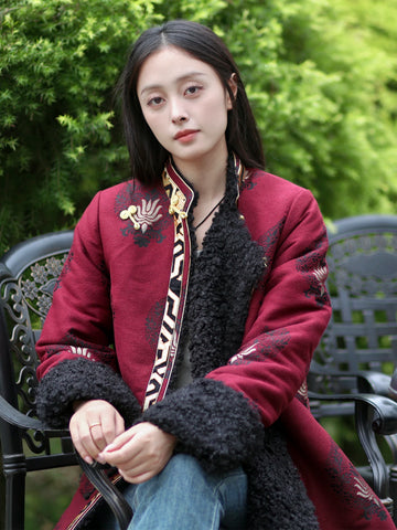 Small Cotton-Padded Jacket Tibetan Clothing Women's Coat Winter Thickened Tibet Lhasa