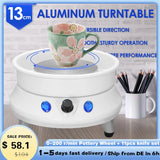 Electric Pottery Wheel Machine With Detachable ABS Basin 13cm Pottery Plate for Ceramic Working Clay Crafts DIY Hand Tools