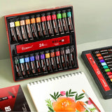 12/24 Colors Acrylic Paint Set Waterproof Drawing Set 12ml/Tube Paints for Fabric/Clothing/Nail/Canvas Painting  Art Supplies