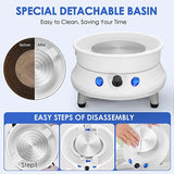 Electric Pottery Wheel Machine With Detachable ABS Basin 13cm Pottery Plate for Ceramic Working Clay Crafts DIY Hand Tools