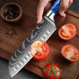 Professional Japanese Chef Knife Set High Carbon Stainless Steel Fish Slicing Santoku Knife Butcher Meat Cleaver Kitchen Knvies