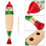 Toddler Musical Instruments Rhythm Toy Wooden Fish Frog Guiro Music Toys Baby Kid Child Early Educational Percussion With Mallet