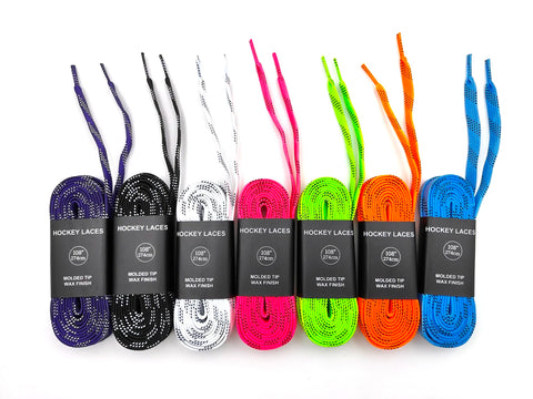 Ice Hockey Waxed Skate Laces 84 96 108 120in Dual Layer Braid Reinforced Tips For Hockey Skate Shoe Lace Hockey Accessories