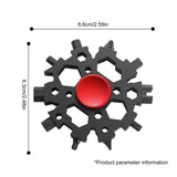 23-in-1 Fingertip Spinner Snowflake Wrench Screwdriver Bicycle Maintenance Pocket Tool Portable Multifunctional Camping Gadgets