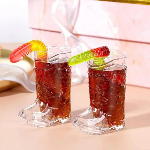 Plastic Cowboy Boot Shot Glasses