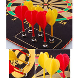 12/15/17 Inches Magnetic Dart Board Darts Suit Double Sided Flocking Dartboards Dart Plate of Safety Dart Safety Game Board Toy