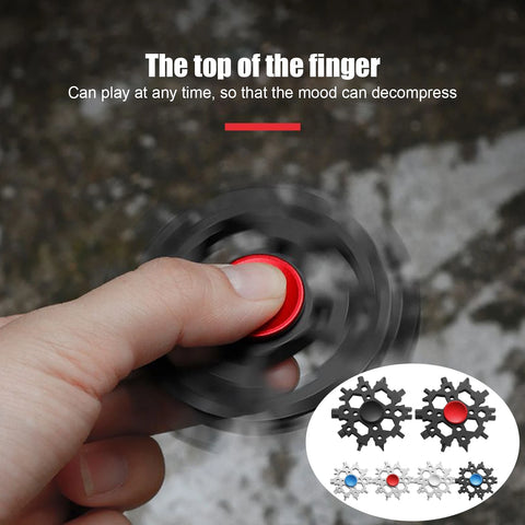 23-in-1 Fingertip Spinner Snowflake Wrench Screwdriver Bicycle Maintenance Pocket Tool Portable Multifunctional Camping Gadgets