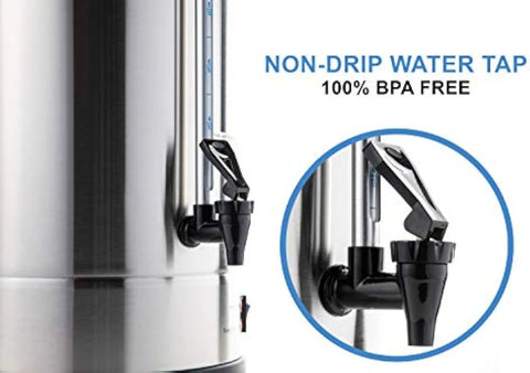 SR-CP-100B Commercial Grade Stainless Steel Percolate Coffee Maker Hot Water Urn for Catering, 100-Cup 16 L | USA | NEW