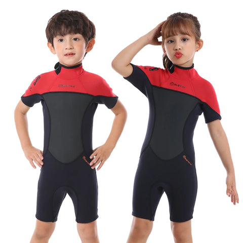 Thermal Shorty Swimsuit Kid Surf Neoprene Wetsuit Children Scuba Diving Suit Freediving Underwater Swimwear Suits Youth Swim Set