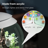 Mini Aquarium Modern Compact Water Tank for Desktop or Desktop Display Fish Tank Grey Fish Aquatic Pet Supplies