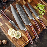 XITUO Kitchen Knife Set Imitation Damascus Pattern Professional Chef knife Meat Cleaver Slicing Santoku knife Kitchen Accessory