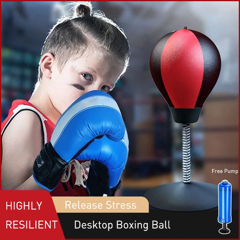 PU Desktop Boxing Ball Stress Relief Fighting Speed Reflex Training Punch Ball Muay Tai MMA Exercise Family Sports Equipment