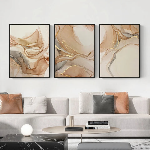 Beige Marble Poster Canvas Painting