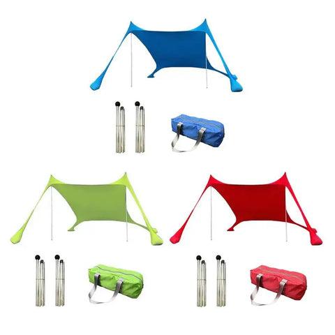 Beach Sunshade Lightweight Portable Sun Shade Tent With Sandbag UV Lycra Large Family Canopy For Outdoor Beach Fishing Camping
