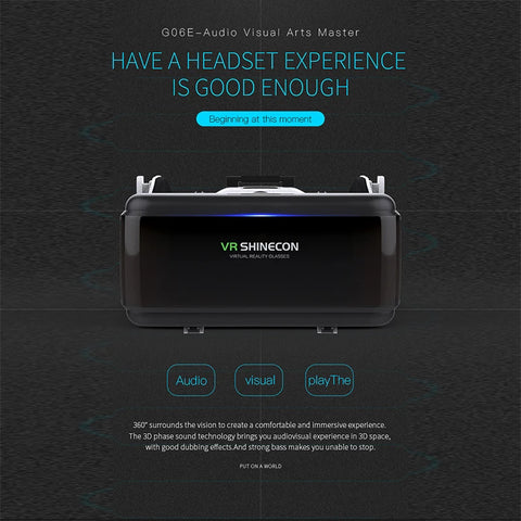 VR Shinecon Viar Virtual Reality Glasses 3D For iPhone Android Smart Phone Smartphone Headset Helmet Goggles Casque Video Game