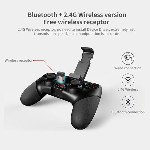 Ipega PG-9076 Bluetooth 2.4G Wireless Gamepad Game Controller Mobile Trigger Gaming Joystick for PS4 Android TV PC Switch