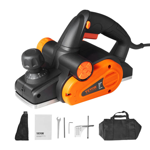 VEVOR Electric Hand Planer 3-1/4" width 16500 RPM High-Speed Powerful Electric Corded Handheld Planers for DIY Woodworking Tool