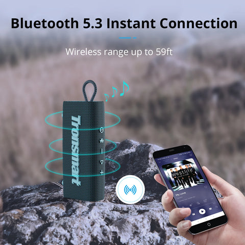 Tronsmart Trip Bluetooth 5.3 Speaker Dual-Driver Portable Speaker with IPX7 Waterproof, True Wireless Stereo for Outdoor speaker