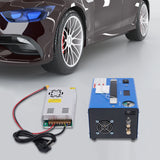 Portable PCP Air Compressor Auto-shutoff 4500Psi/30Mpa Water/Oil-Free with Power Converter and Oil-Moisture Filter