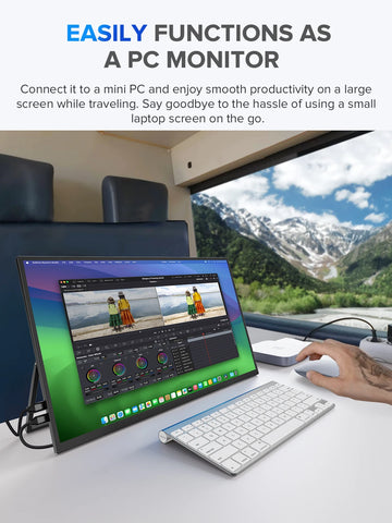 UPERFECT UMax 22 Computer Display 22 inch 2K 1440P Gaming Monitor with Freesync HDMI Type C Ports PC Monitor for Laptop Windows
