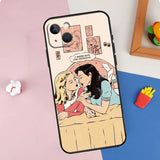 Lesbian Comics Phone Case For iPhone 11 12 13 14 15 Pro Max 12 13 Mini X XR XS MAX SE 2020 7 8 Plus Cover