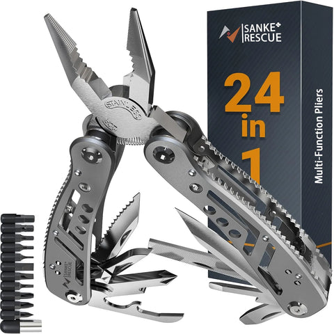 Multitool 24 in 1 Pocket Outdoor Plier Army Knife Heavy Duty Stainless Steel Multi-purpose Tool for Hunting Hiking Camping