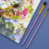 10 Pcs Set Nylon Hair Children's Artists Painting Brush Art Special Multifunction Hook Line Short Pointed Pen Available 4 Colors