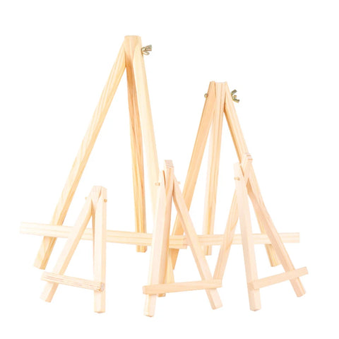 1pcs Natural Wood Mini Easel Frame Tripod Display Holder Meeting Wedding Table Name Card Stand Children Painting Display Craft