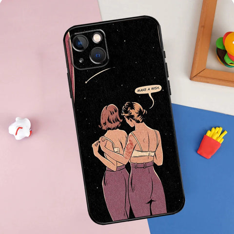 Lesbian Comics Phone Case For iPhone 11 12 13 14 15 Pro Max 12 13 Mini X XR XS MAX SE 2020 7 8 Plus Cover