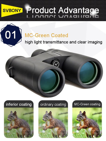 Svbony F9333A/F9333B Binoculars 10X42/8X32 Telescope Powerful Professional HD Long Range Camping Equipment For Traving Suvival