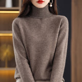 Women Cashmere Sweaters Long Sleeves Loose Lady Turtleneck Pullovers New Fashion 2023 Women's Clothing SWS01
