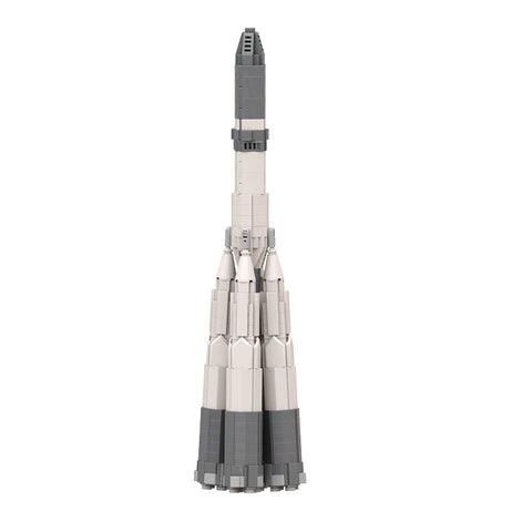 MOC 1:110 Scale Vostok Rocket Family Soviet R-7 Building Block Kit Space Station Launch Vehicle Brick Model Kids Toy Best Gift