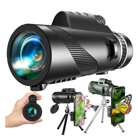 80x100 HD ZOOM Powerful Monocular Telescope Portable Binoculars Long Range Telescope Hunting Camping With Outdoor Camping Travel