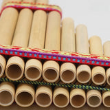 19 Pipes Pan Flute Woodwind Pan Flute Bamboo Wind Professional Traditional Musical Instrument Charm Key Pan Flute Accesories