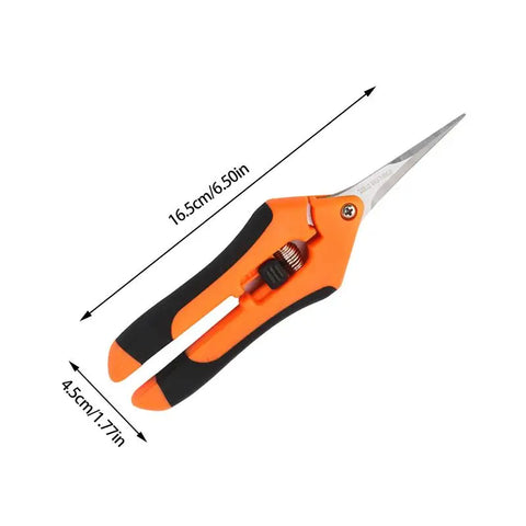 new Gardening Scissors Hand Pruner Pruning Shears Trimming Scissors with Straight Elbow Stainless Steel Blades Garden tools