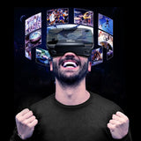 VRG Pro 3D VR Glasses Virtual Reality Full Screen Visual Wide-Angle Smart Headset Helmet For 5-7 Inch Smartphone Video Game