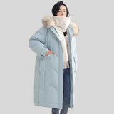 Women's Hooded Winter Jacket Ladies Black Warm Down Coats Female Fashion Loose Outerwear Clothing 2023 New
